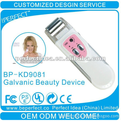 Portable home use galvanic bio-wave face cleaner